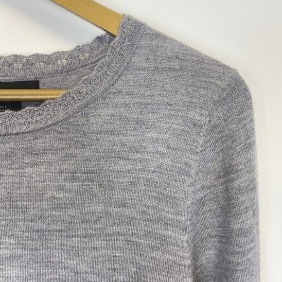 Tahari Gray Merino Wool Sweater Dress - Picture 3 of 12